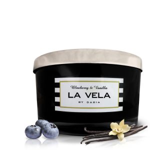 Blueberry & Vanilla Scented 3 Wick Soy Candle 50cl