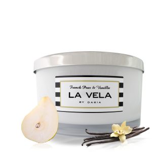 French Pear & Vanilla 3 Wick Scented Soy Candle 50cl