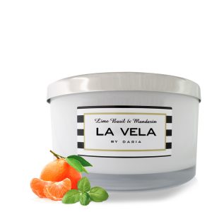 Lime Basil & Mandarin 3 Wick Scented Soy Candle 50cl