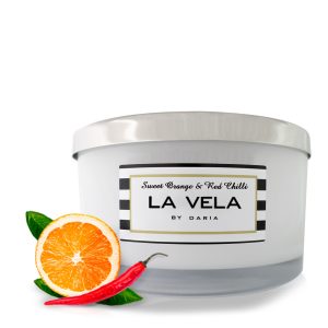 Sweet Orange & Red Chilli 3 Wick Scented Soy Candle 50cl