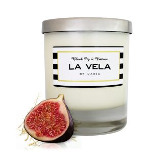 Black Fig & Vetiver – Clear Glass Candle