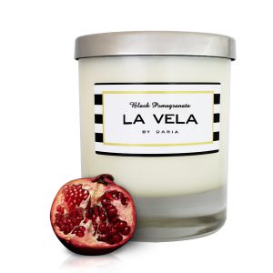 Black Pomegranate – Clear Glass Candle
