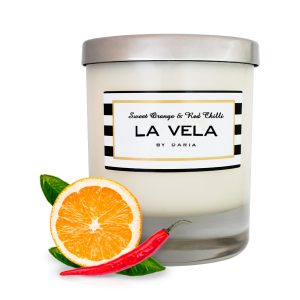 Sweet Orange & Red Chilli – Clear Glass Candle