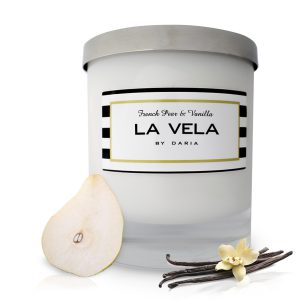French Pear & Vanilla Scented Soy Candle 20cl
