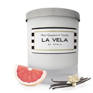 Pink Grapefruit & Vanilla Scented Soy Candle 20cl